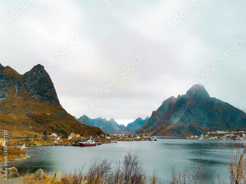 lake and mountains photo