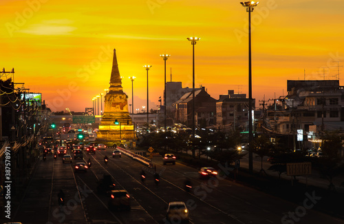 Wat arun in sunset Thailand