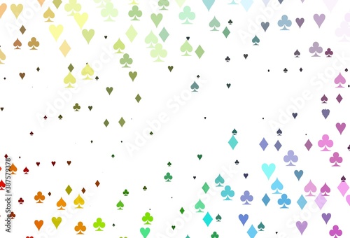 Light Multicolor, Rainbow vector texture with playing cards.