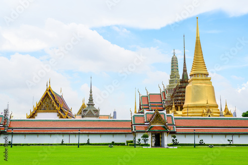 Wat Phra Kaew, the temple of the emerald Buddha, Bangkok, Thailand.
