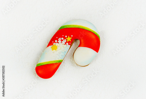 Gingerbread lollipop christmas on a white background.