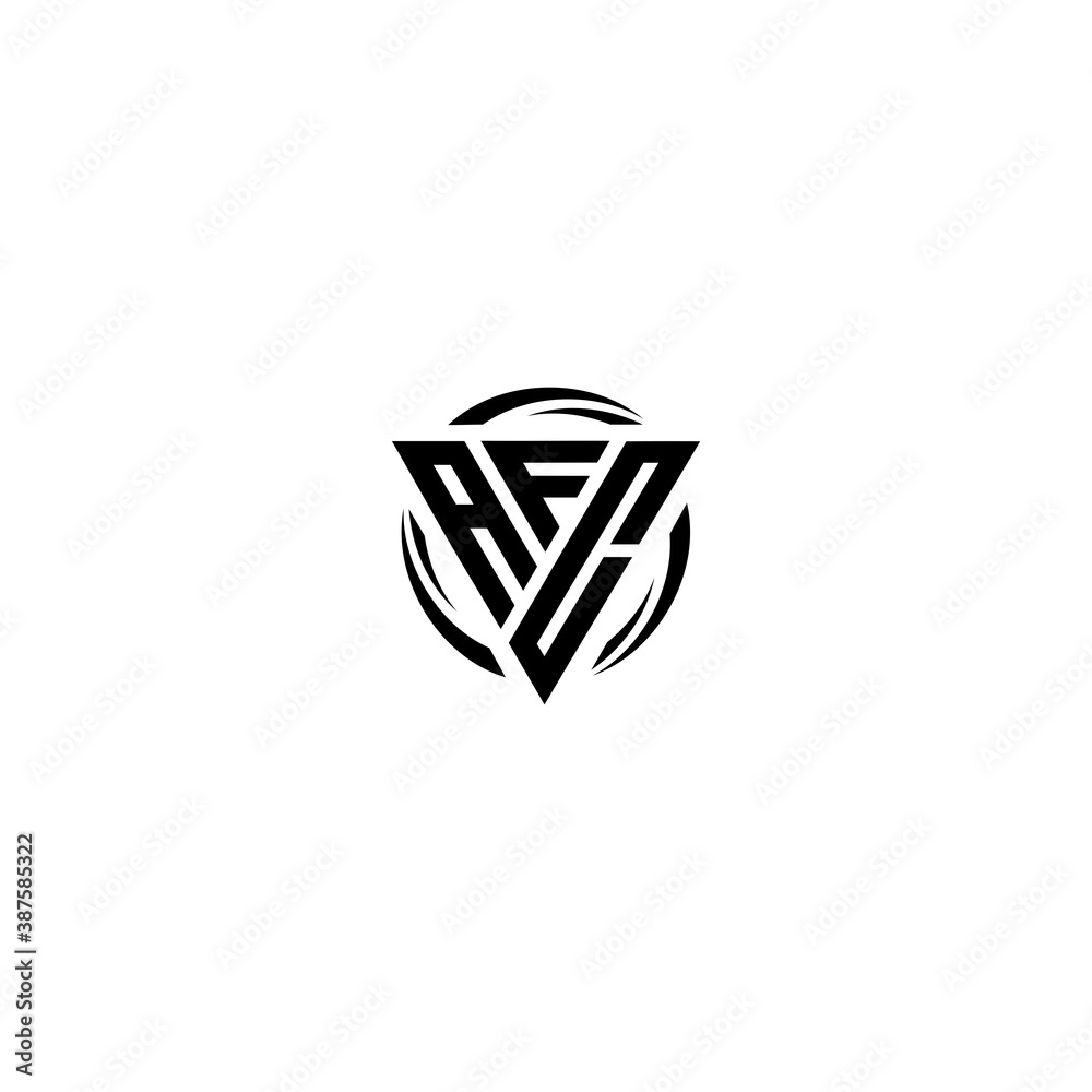 Initial letter AFC triangle monogram clean modern simple logo Initial letter AFC triangle monogram clean modern simple logo