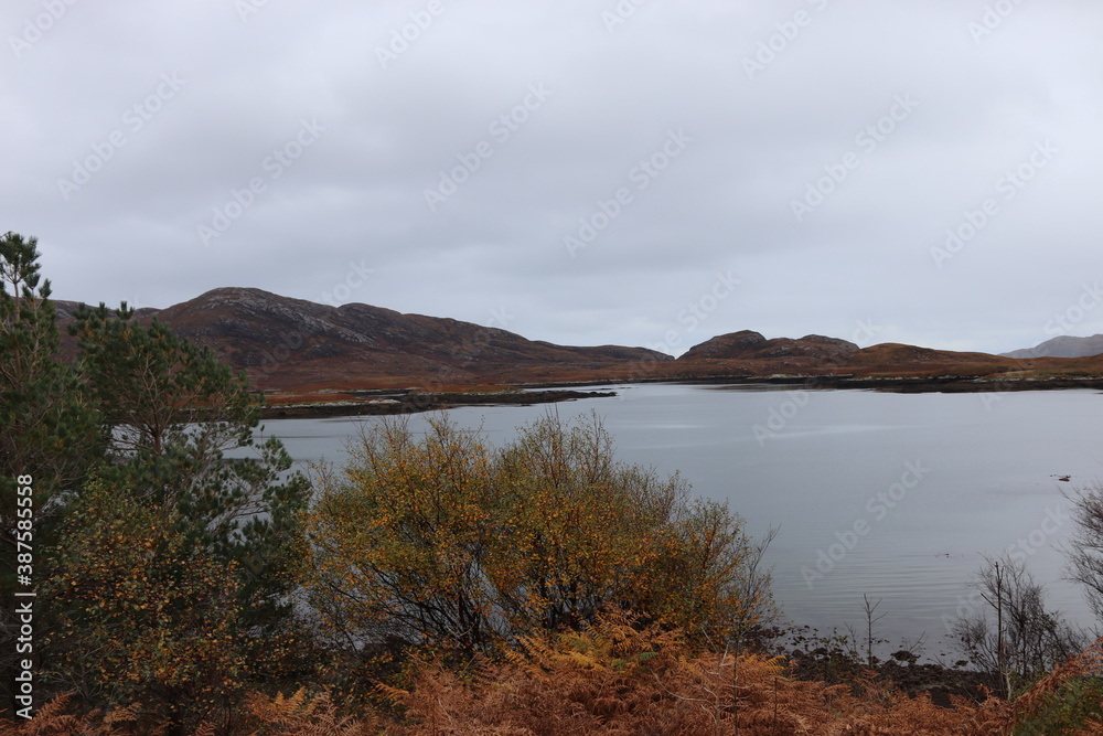 lake in the mountains, south uist, outer hebrides, scorland