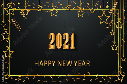 2021 Happy New Year background for your seasonal invitations, festive posters, greetings cards.