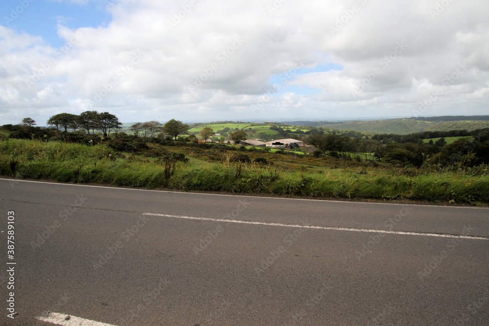 A view of the Cornwall Countryside near Dartmoor