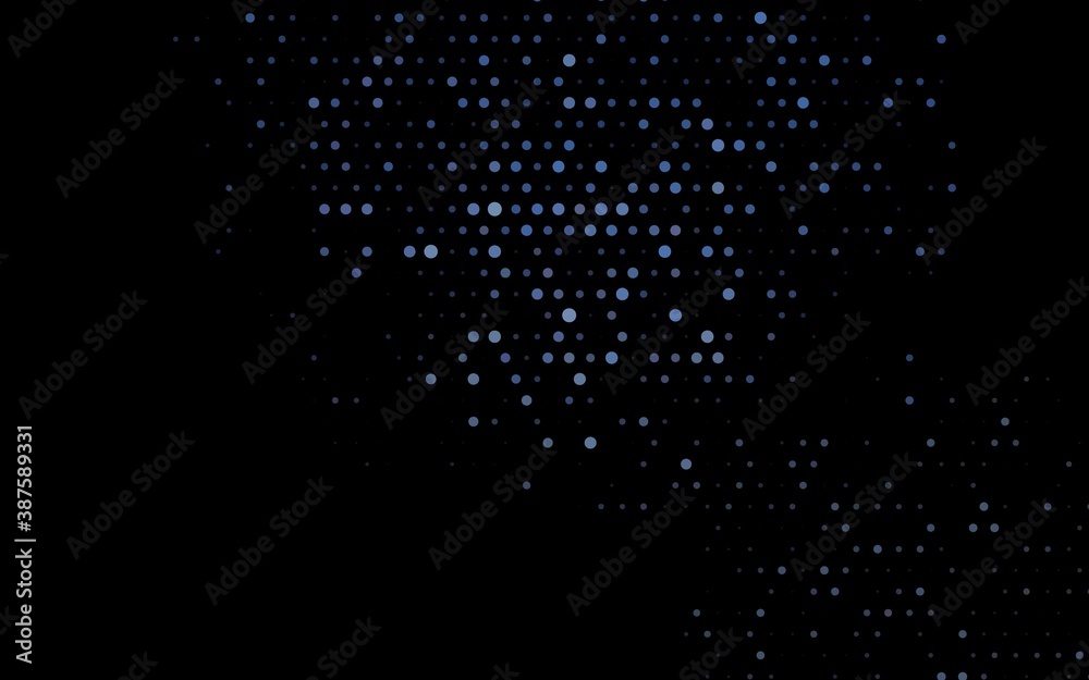 Dark BLUE vector cover with spots.