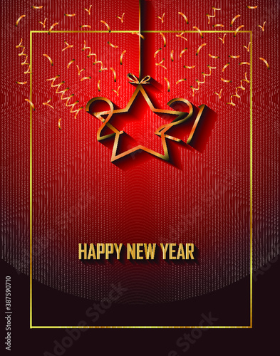 2021 Happy New Year background for your seasonal invitations, festive posters, greetings cards.