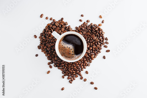 Coffee love heart sign
