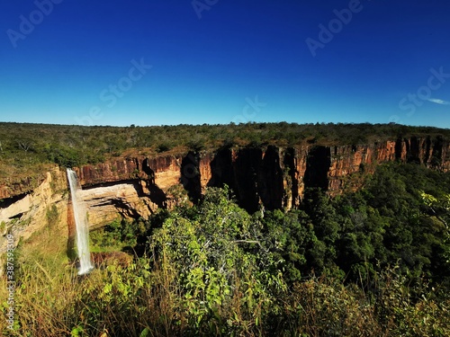 Waterfall and gorge view