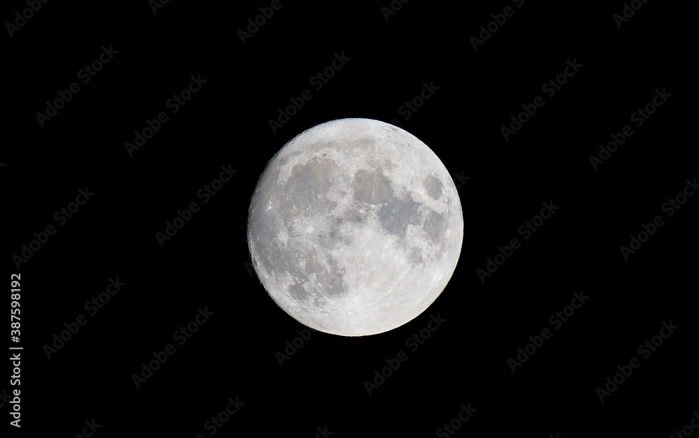 A full moon showing the craters A full moon showing the craters
