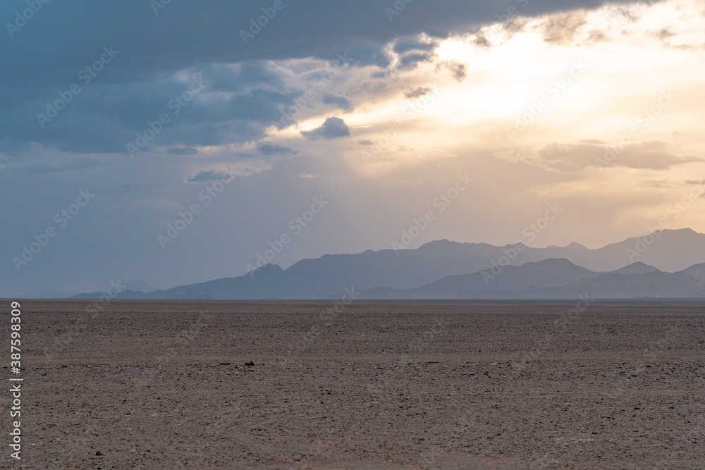 sunset in the mountains and desert sunset in the mountains and desert