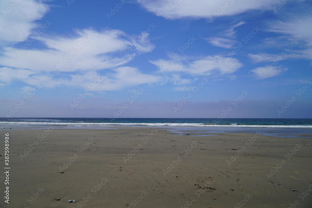 Torrance Beach coastline, Los Angeles County, August 2020 coastal zone
