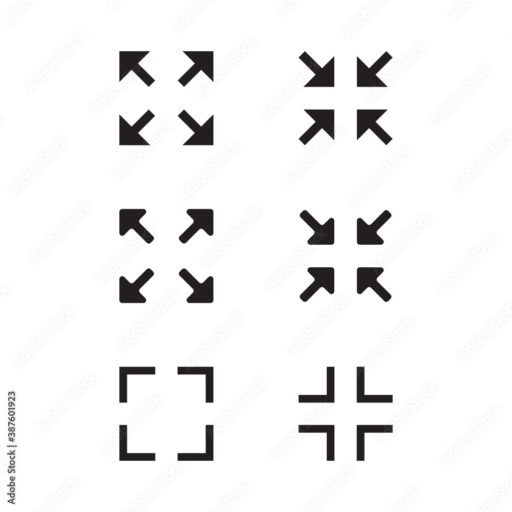 Obraz premium Full screen icon, flat design