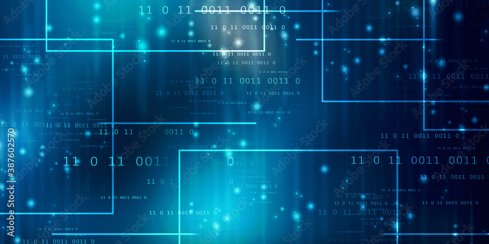 2d illustration abstract digital binary data on computer screen 2d illustration abstract digital binary data on computer screen