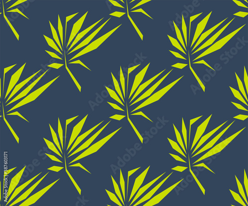 Vector ornamental palm leaf decorative background. Vector pattern. © Artmirei