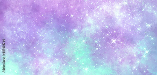 magenta blue space bright pleasant light multicolor rich background with nebulae and many stars and sparks