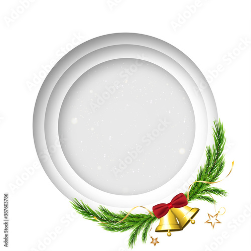 Christmas and New Year with vector illustrations.