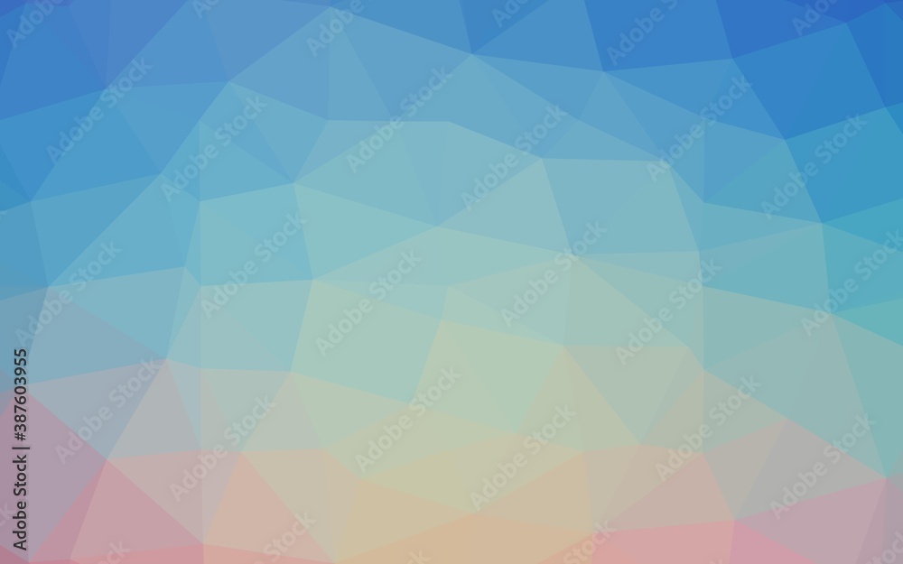 Light Blue, Red vector abstract polygonal layout.