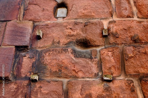 Old brick wall, Cook Street Gate, Coventry, UK