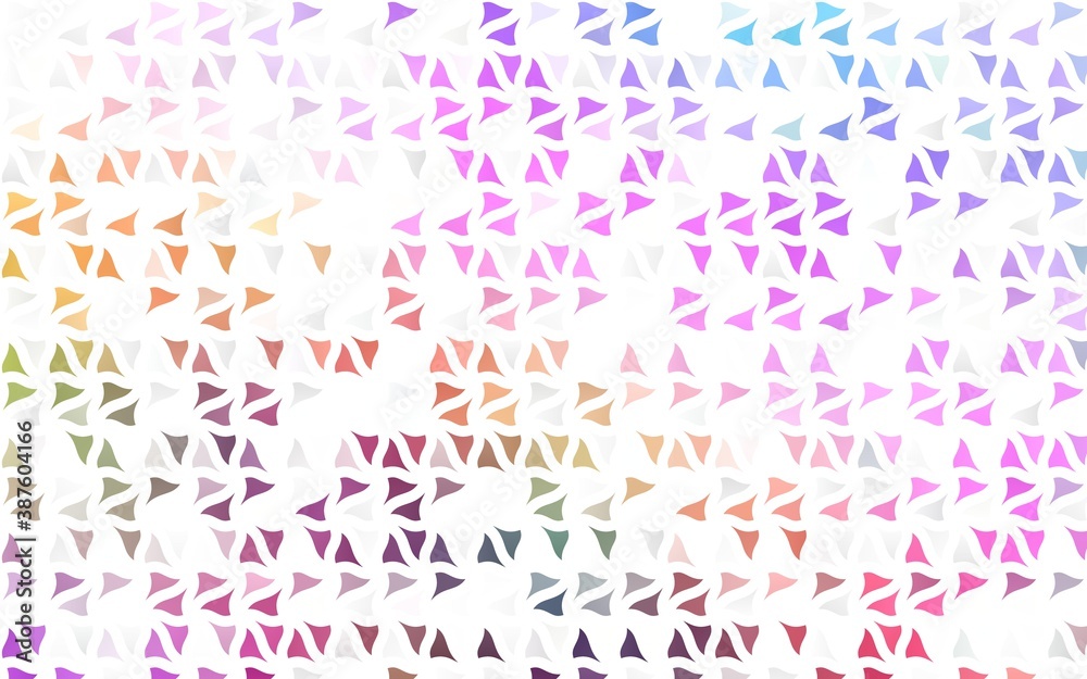 Light Multicolor, Rainbow vector background with triangles.