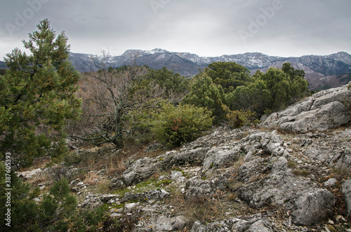 View of the Crimean mountains near Simeiz