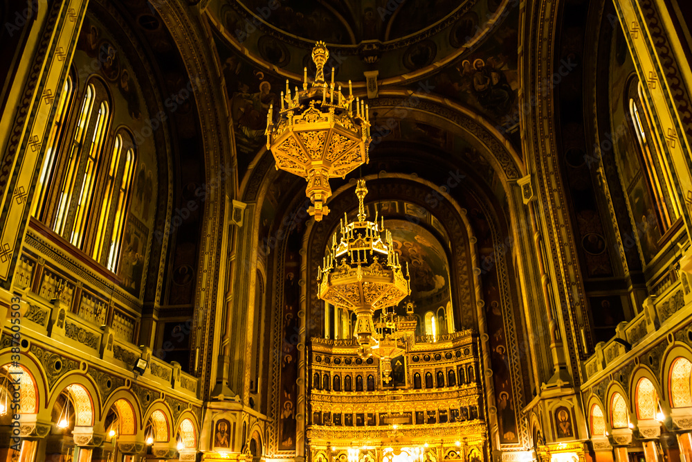 Fototapeta premium Interior of the Metropolitan Cathedral of Banat. Timisoara, Romania.