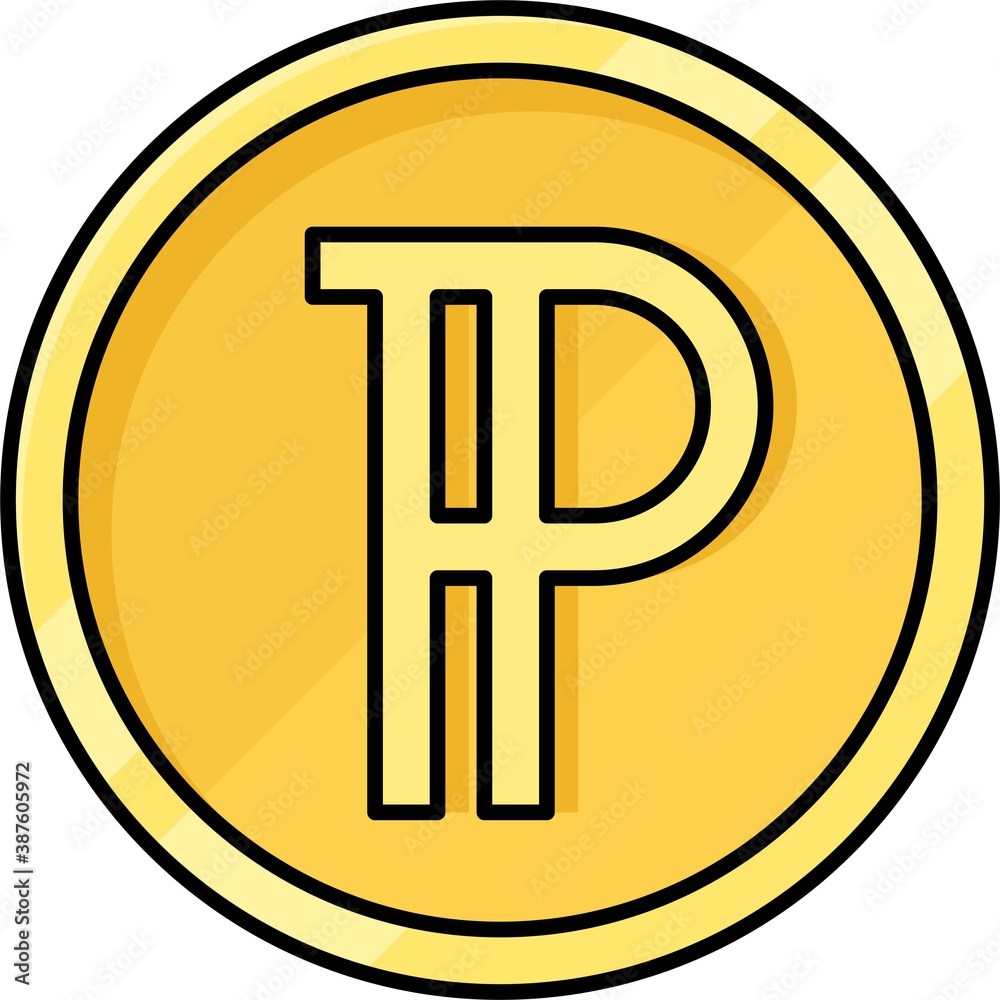 Transnistrian ruble coin icon, currency of Transnistria Transnistrian ruble coin icon, currency of Transnistria