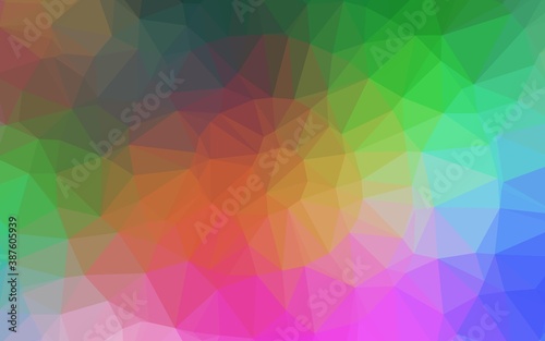 Light Multicolor, Rainbow vector blurry triangle texture.