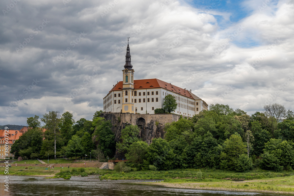 Decin castle in Northern Bohemia, Czech Republic Decin castle in Northern Bohemia, Czech Republic