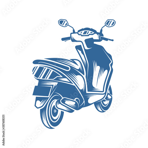 Motorcycle logo design template, scooter matic icon vector design - vehicle icons