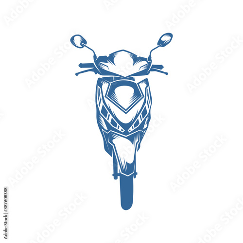 Motorcycle logo design template, scooter matic icon vector design - vehicle icons photo