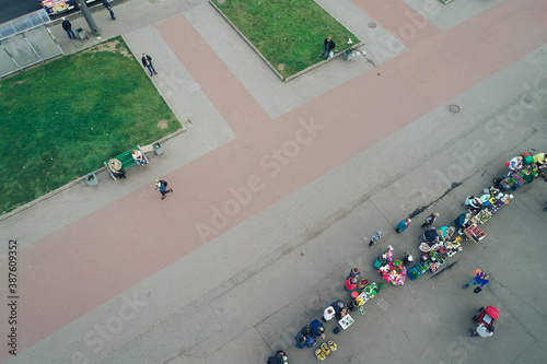 Aerial Townscape of Saint Petersburg City. Kalininsky District