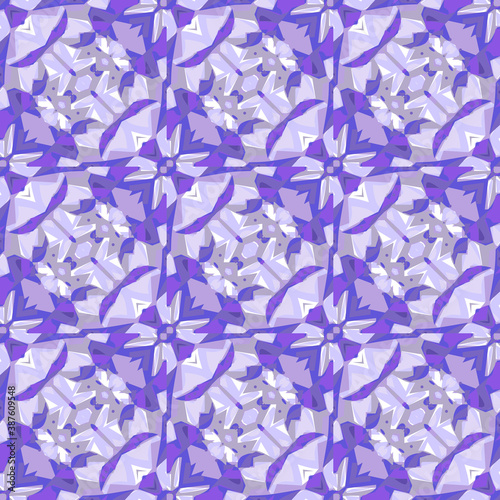 Beautiful seamless background with amethyst crystals. There is an option in the vector.