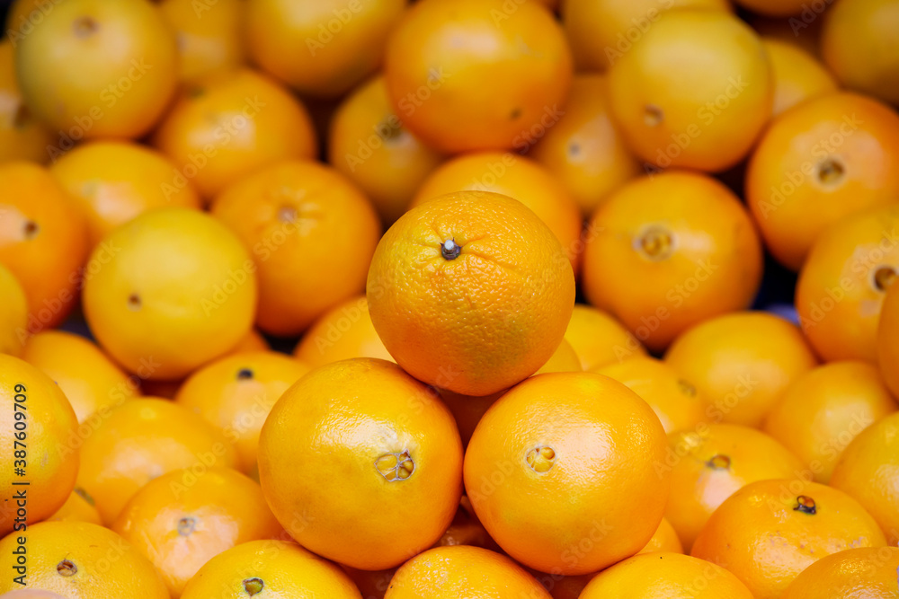 close-up orange background. Selective focus.