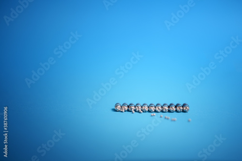 White and colored medicines in the form of figurines.