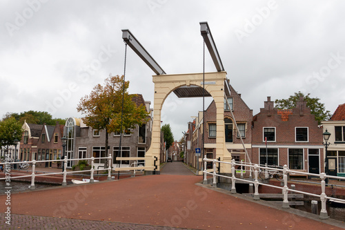 Old drawbridge in the city of Alkmaar, province of Noord Holland in the Netherlands  © Hulshofpictures