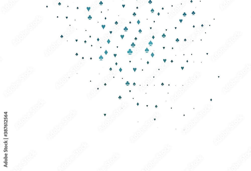 Light BLUE vector texture with playing cards. Light BLUE vector texture with playing cards.