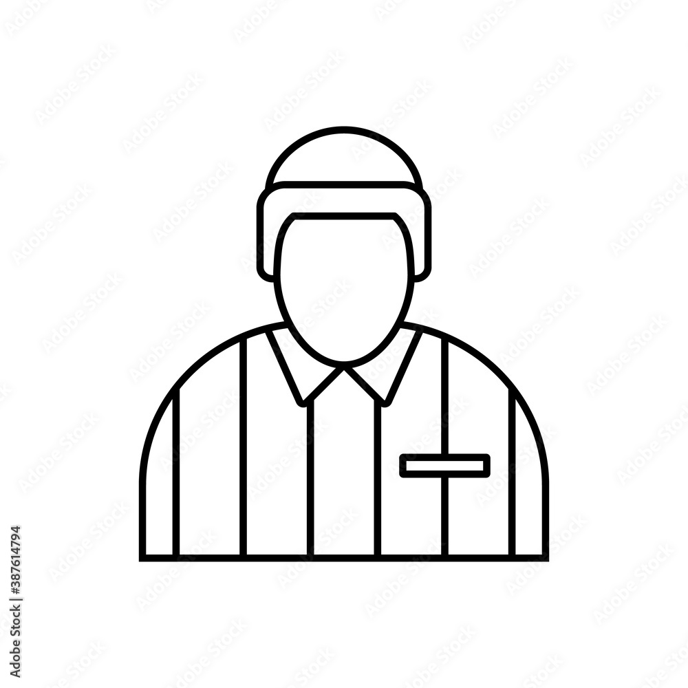 hockey judge referee icon element of hockey icon for mobile concept and web apps. Thin line hockey judge referee icon can be used for web and mobile. Premium icon on white background