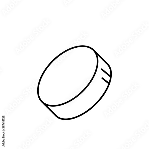 ice hockey puck icon element of hockey icon for mobile concept and web apps. Thin line ice hockey puck icon can be used for web and mobile. Premium icon on white background