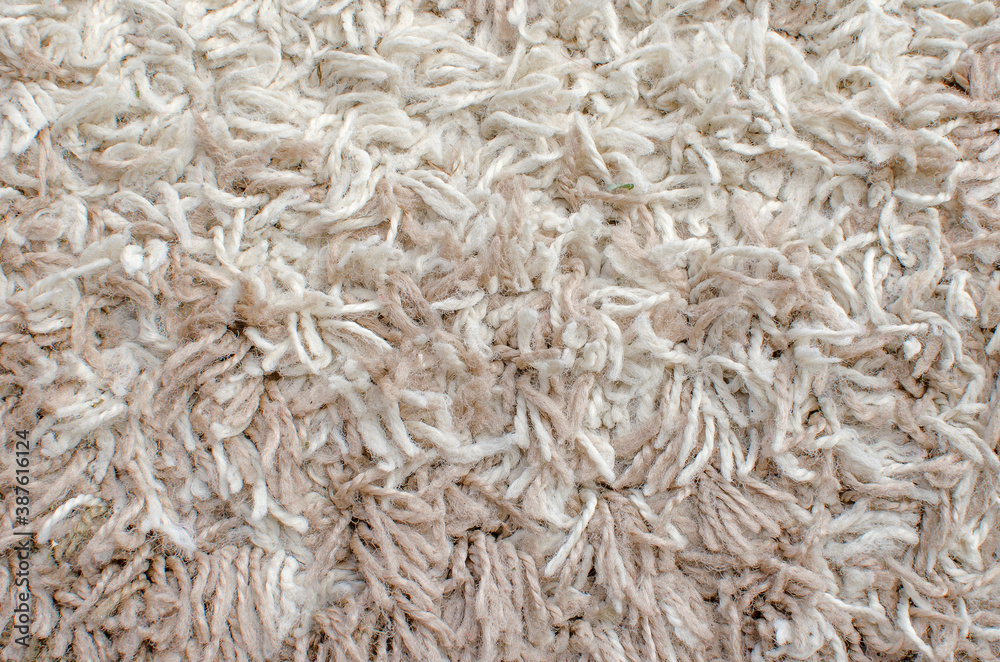 Fleecy fluffy carpet, background, texture.