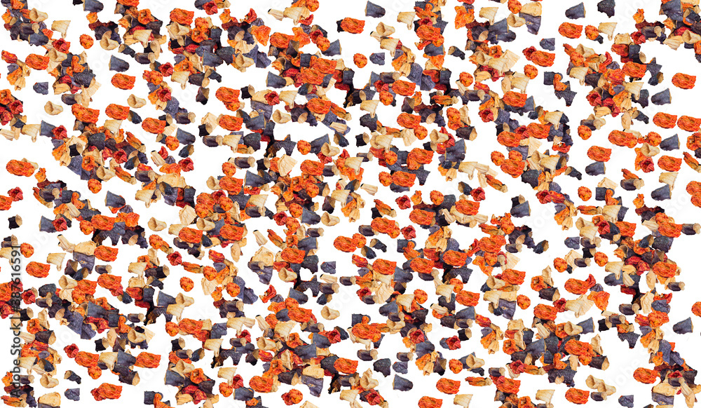 Top view dried vegetables background Top view dried vegetables background