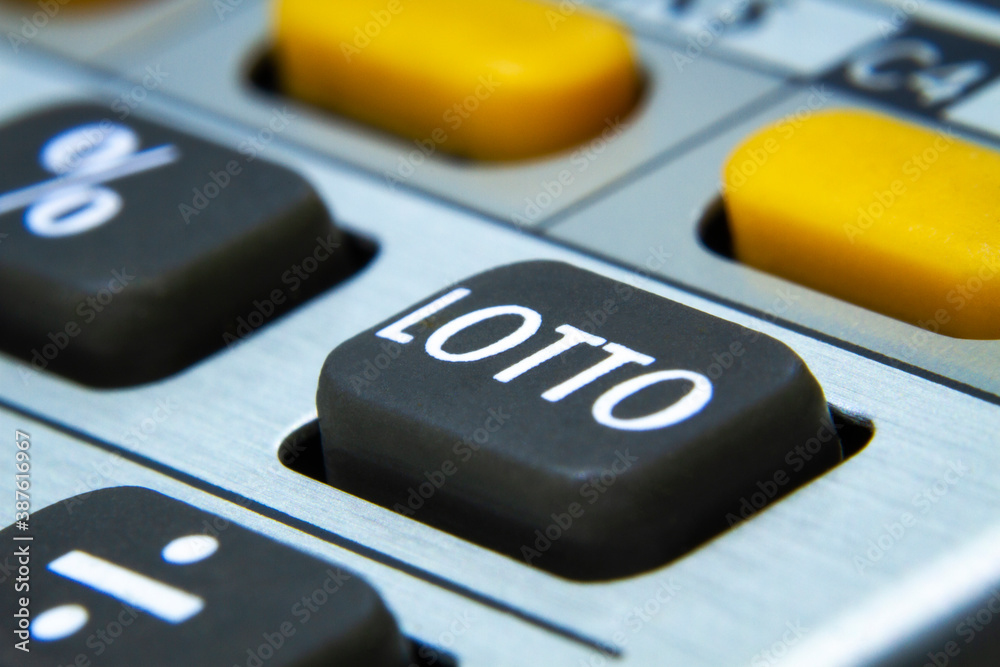Special Lotto button for your lucky number on a calculator Special Lotto button for your lucky number on a calculator