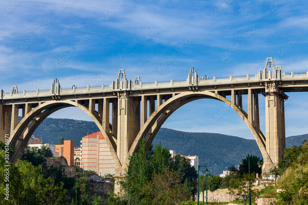 Bridge of Sant Jordi in Alcoi in a sunny day. Bridge of Sant Jordi in Alcoi in a sunny day.