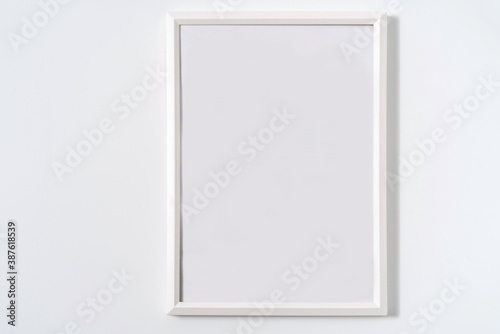 Photo frame portrait in white background