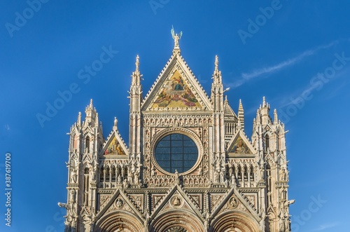 Siena Cathedral (Duomo di Siena) is a medieval church. Siena, Italy.