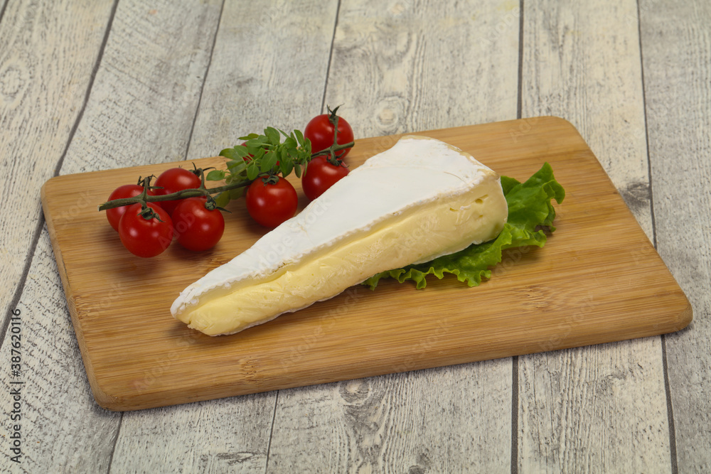 Brie cheese triangle served salad Brie cheese triangle served salad
