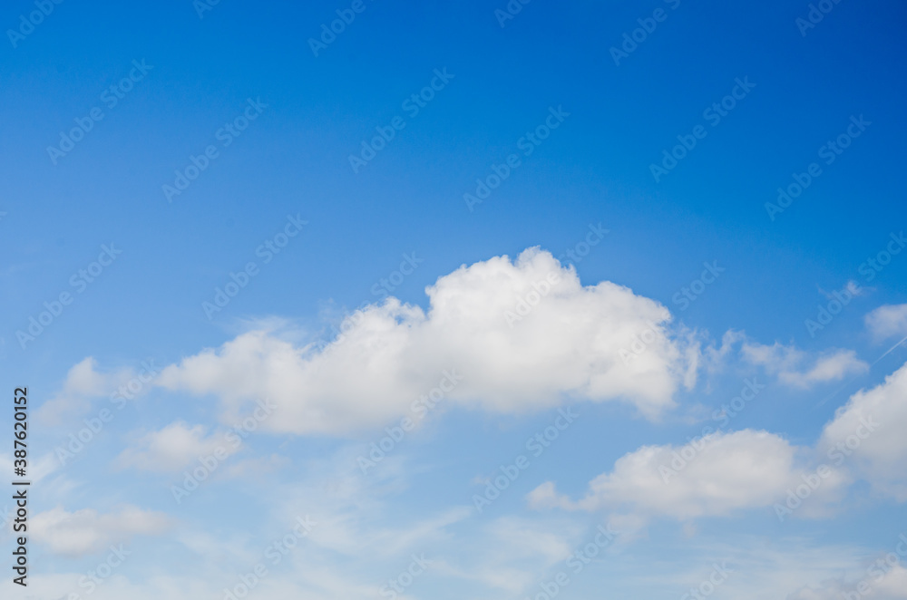 Blue sky with cloud. Background.