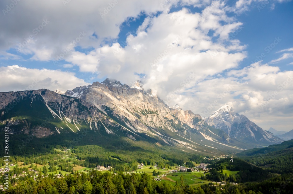 Fototapeta premium Beautiful view of famous dolomite mountain, Italy.
