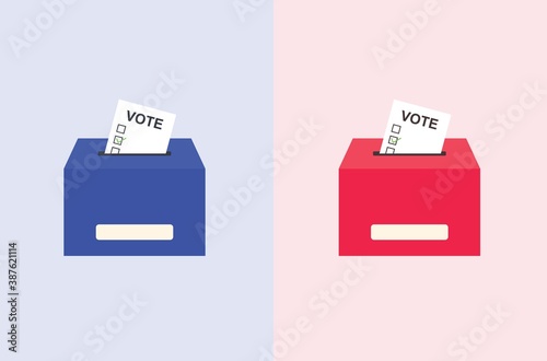 Election box icon. Democracy political process to vote ballots.