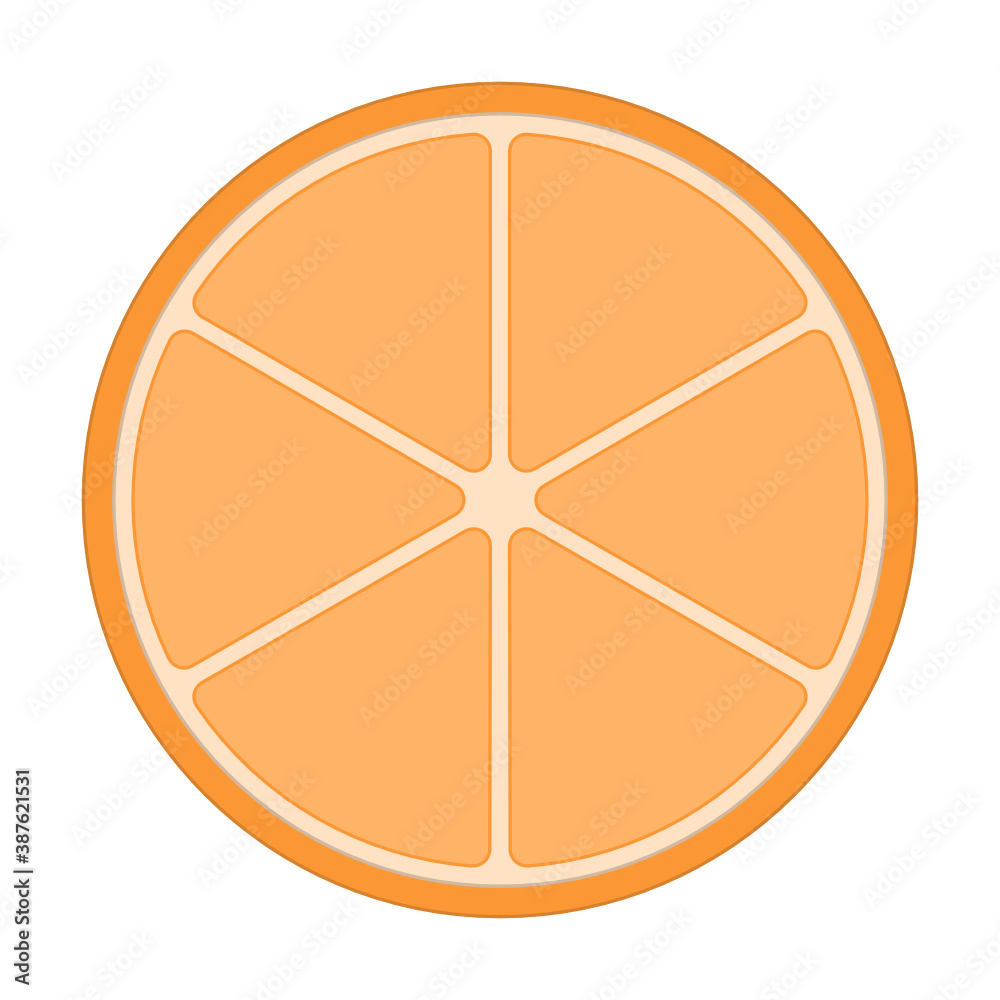 Fruit and vegetables. Single slice. Citrus. Orange Fruit and vegetables. Single slice. Citrus. Orange